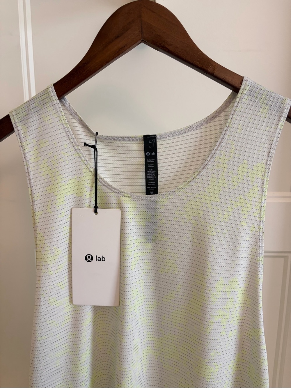 lululemon athletica Light Yellow-White LAB Run & Train Relaxed tank top